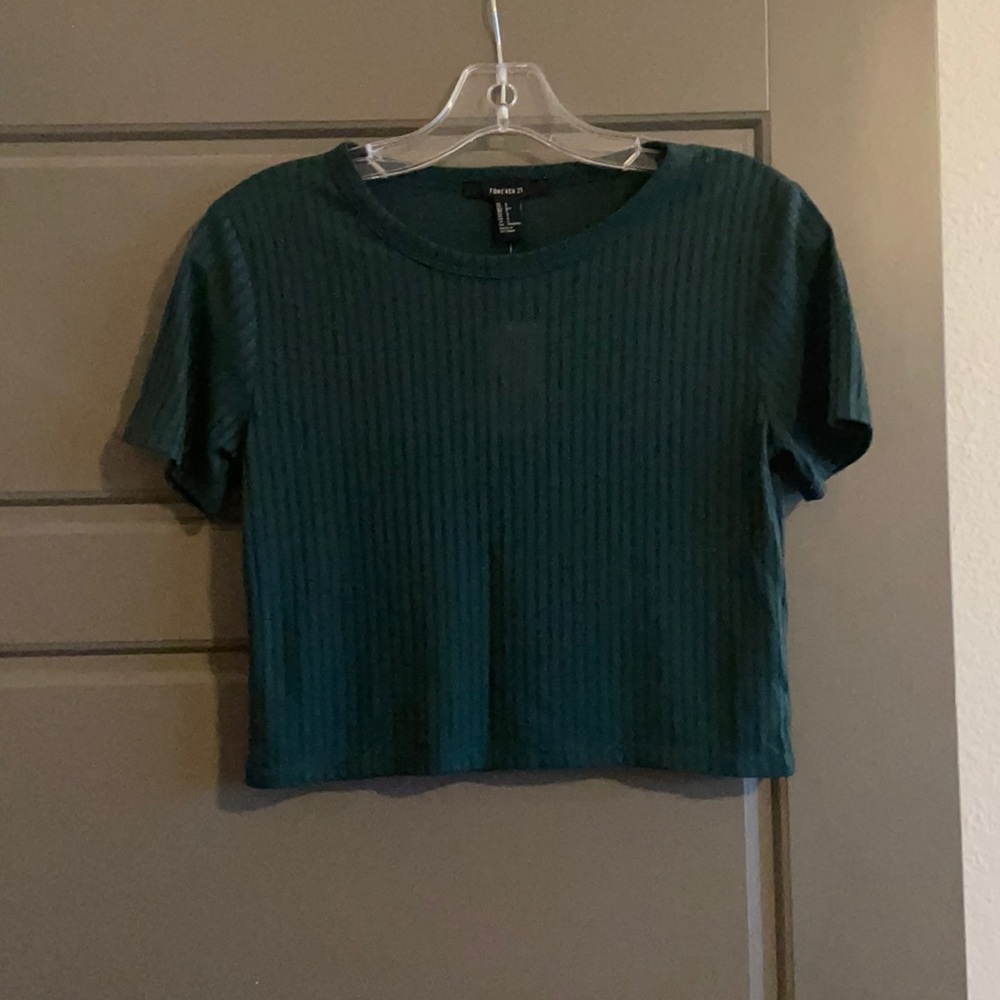 Teal Crop Top